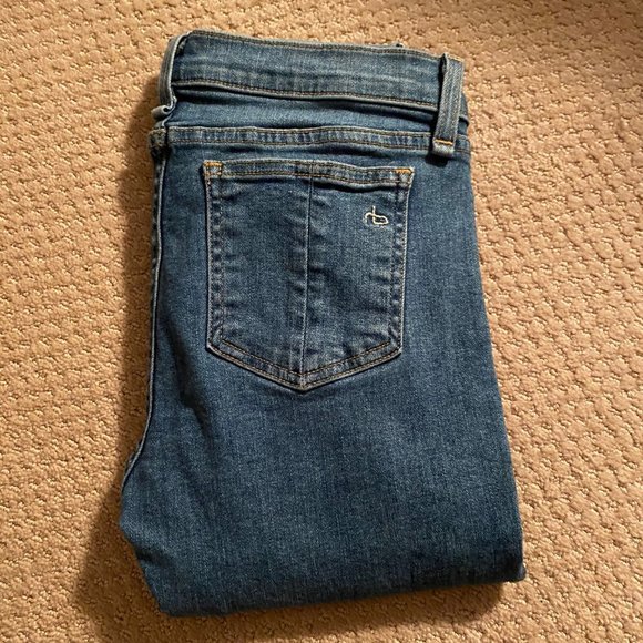 Rag & Bone Skinny Blue Jeans - Picture 3 of 5